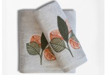 Подарочный набор полотенец Maribor - Leaf Gri (Turkey), 2 штуки
